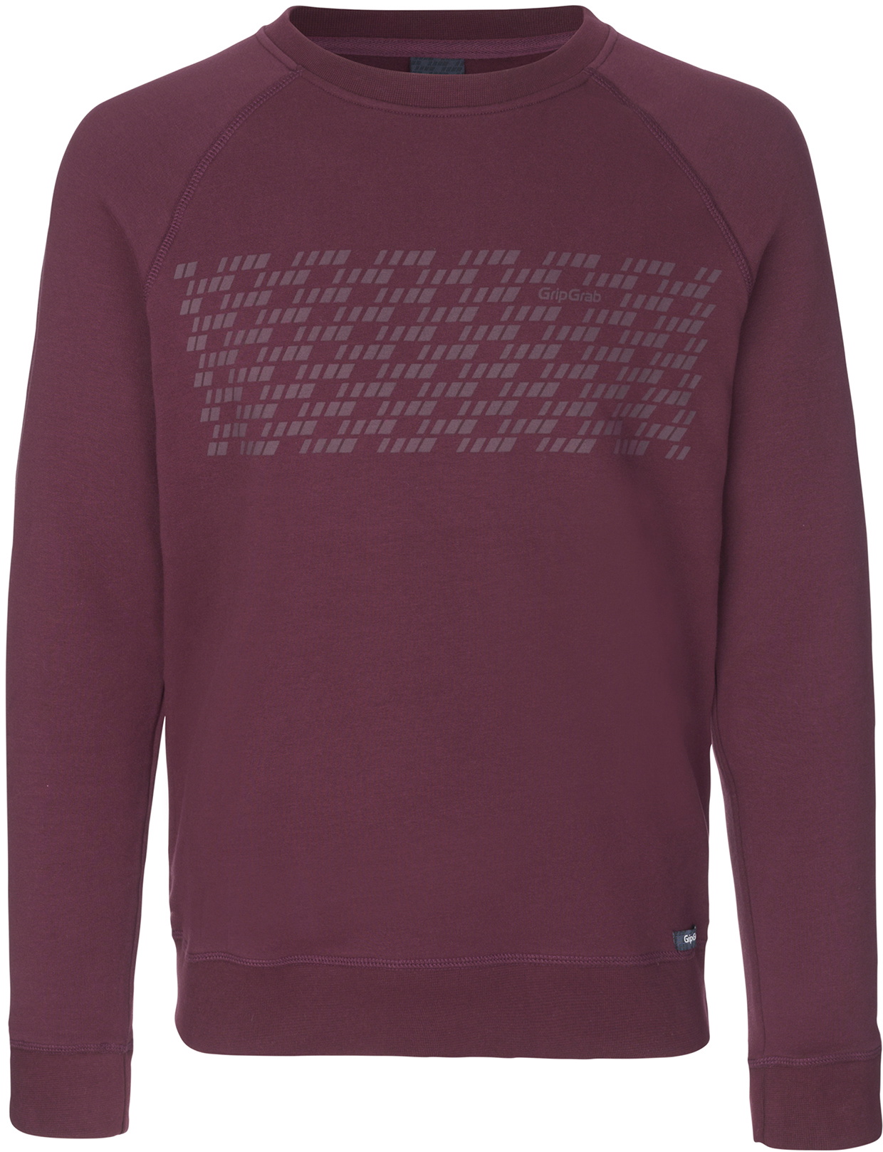 5th Element Langærmet økologisk Bomuldssweatshirt   Mørk Rød fra Gripgrab