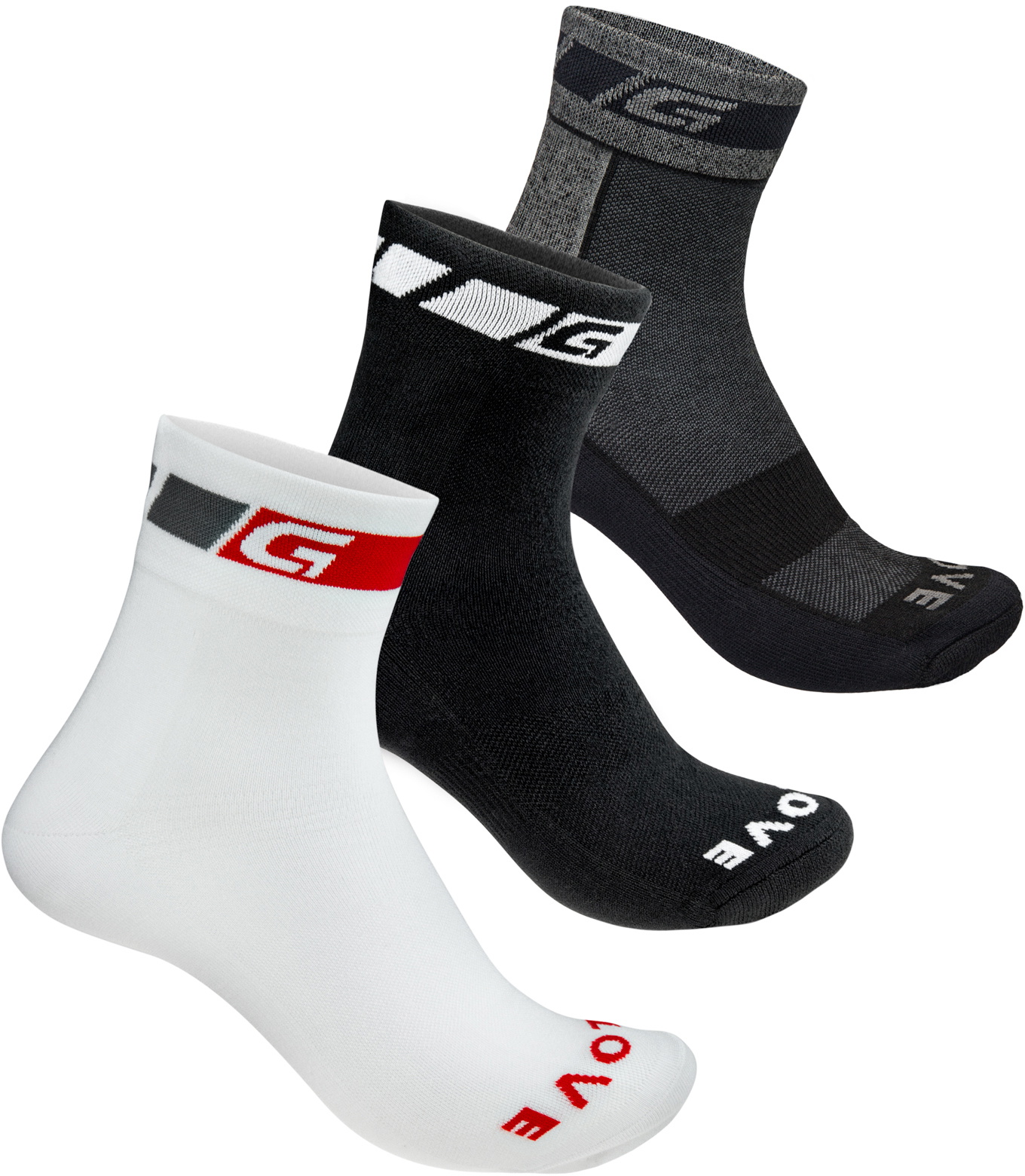 All Season Sokker 3pack   Sort fra Gripgrab