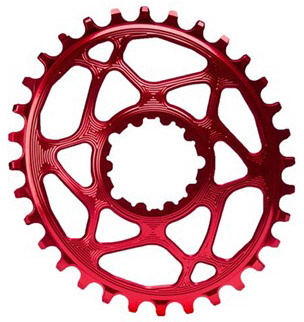 Chainring Direct Mount Singlespeed 34t   Oval   Shimano   Rød fra Absoluteblack