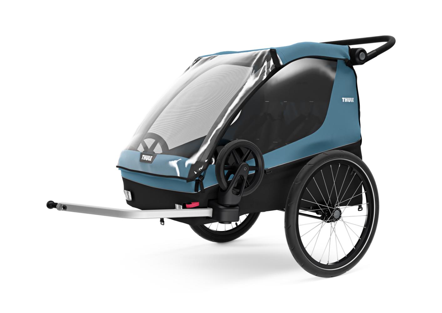 Courier Cykeltrailer Til 2 Børn   Blå fra Thule