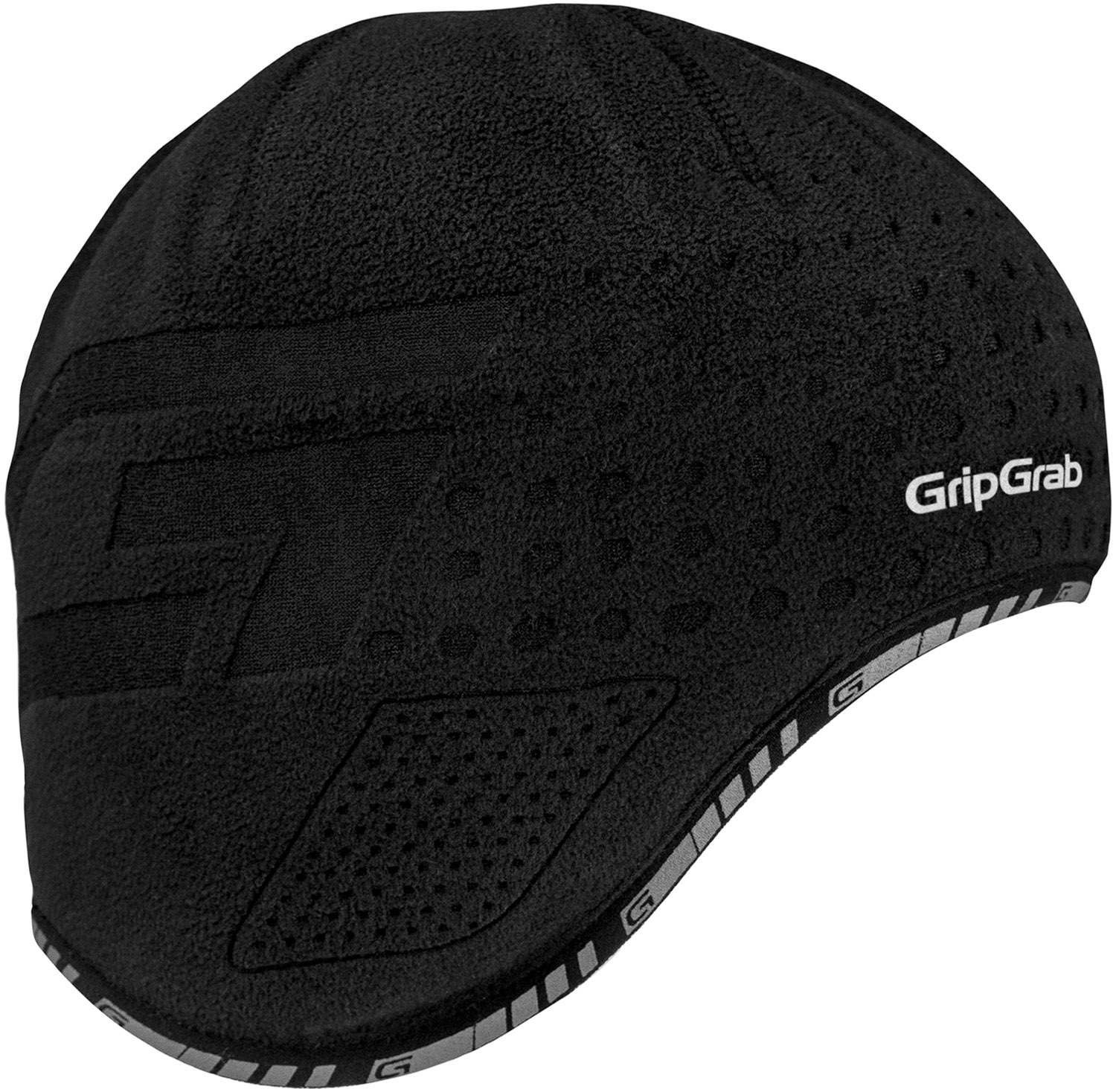 Aviator Vindtæt Termo Skull Cap   Sort fra Gripgrab