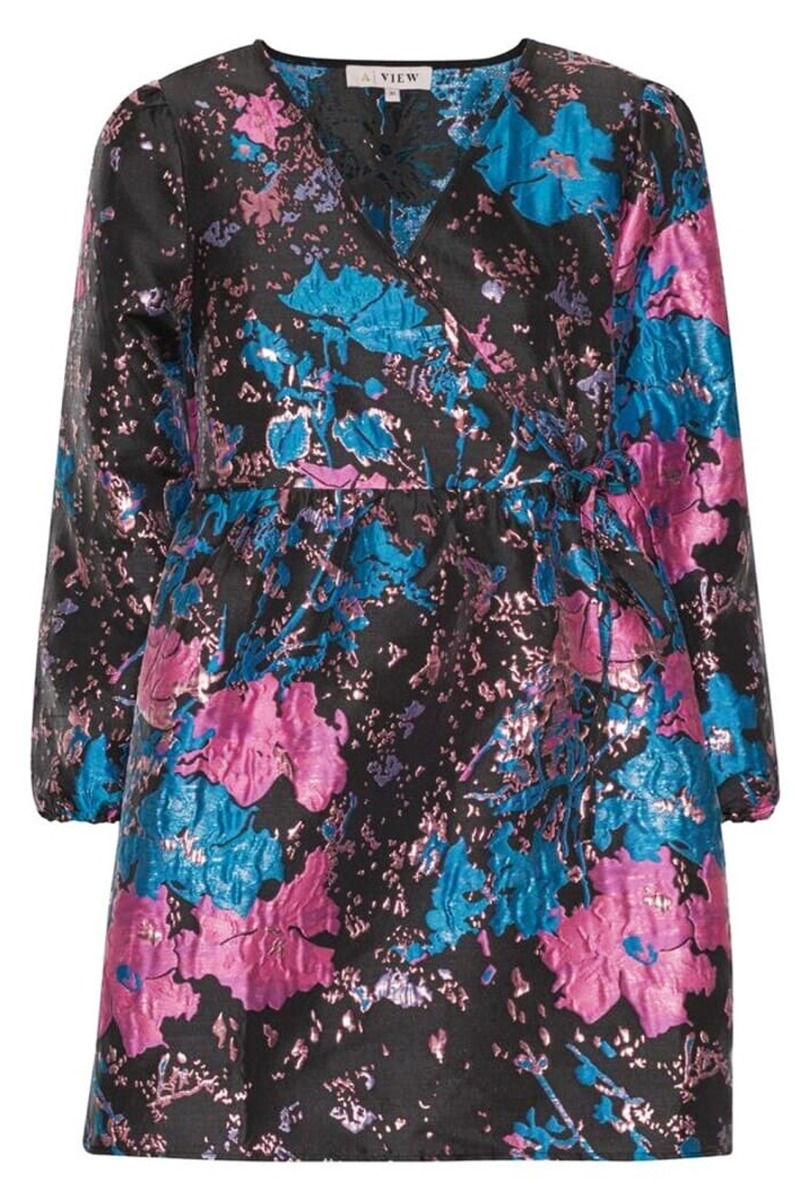A View   Kjole   Veli Dress   Black Pink Blue fra A-view