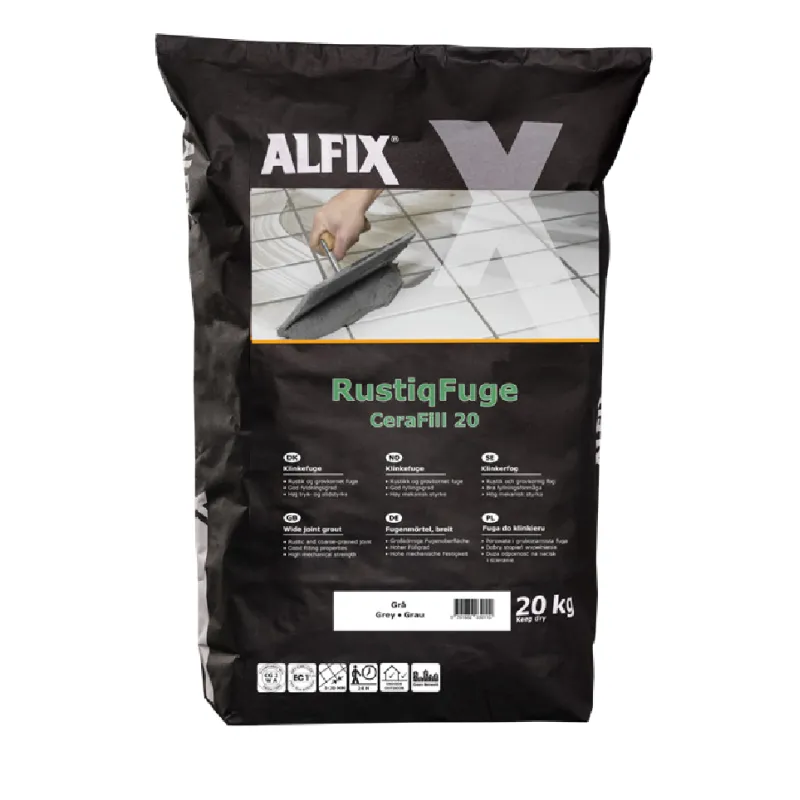 Rustiqfuge Cerafill 20 Klinkefuge Lysgrå 20kg fra Alfix