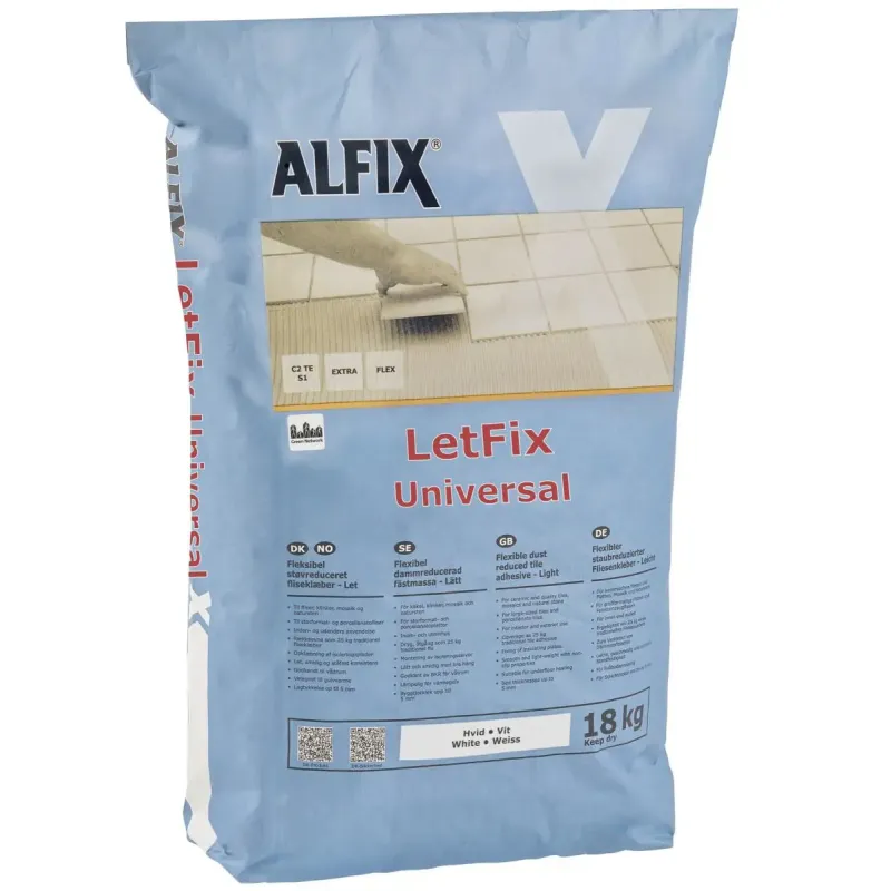 Letfix Universal  Hvid 18kg fra Alfix