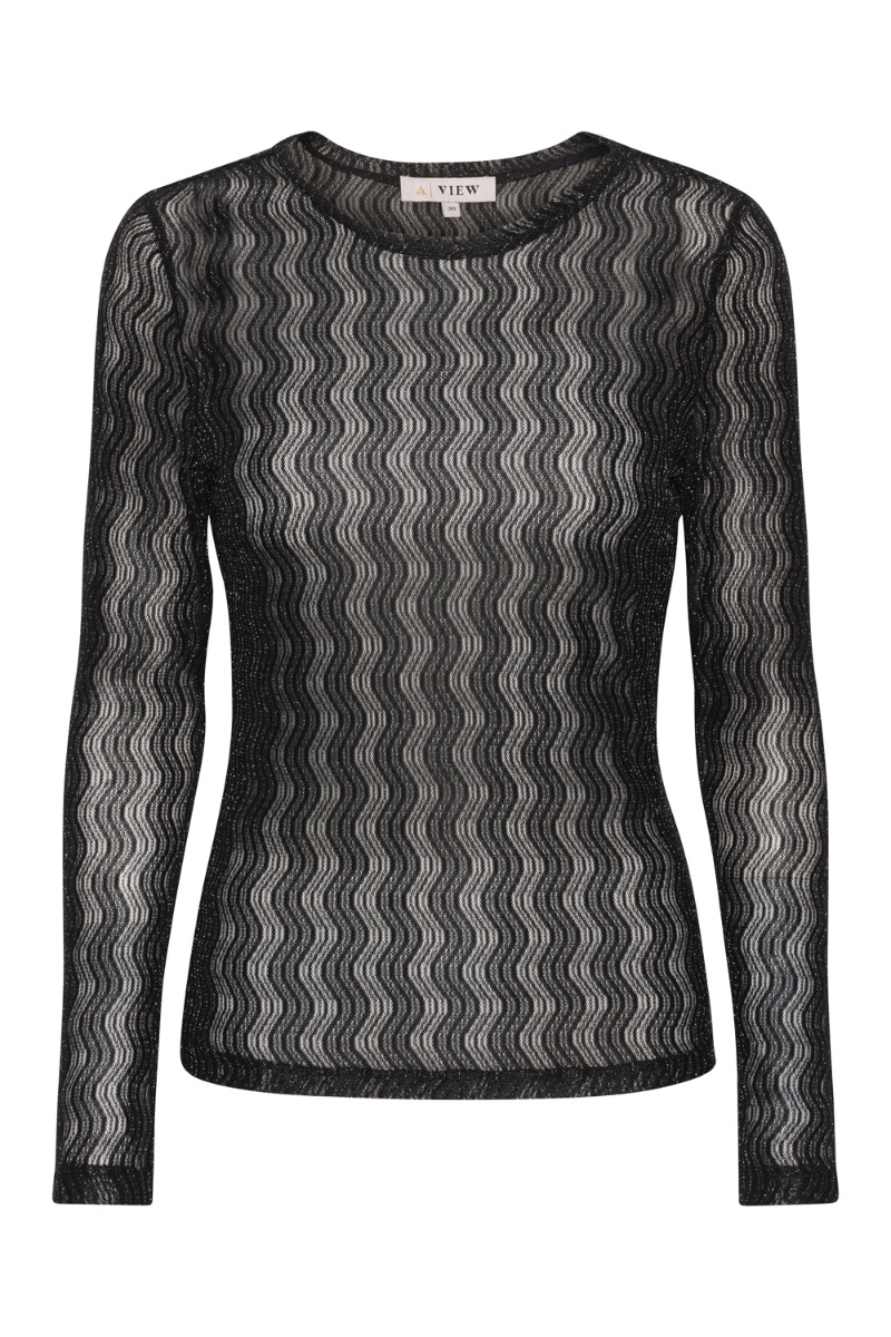 A View   Bluse   Evalla Blouse   Black fra A-view
