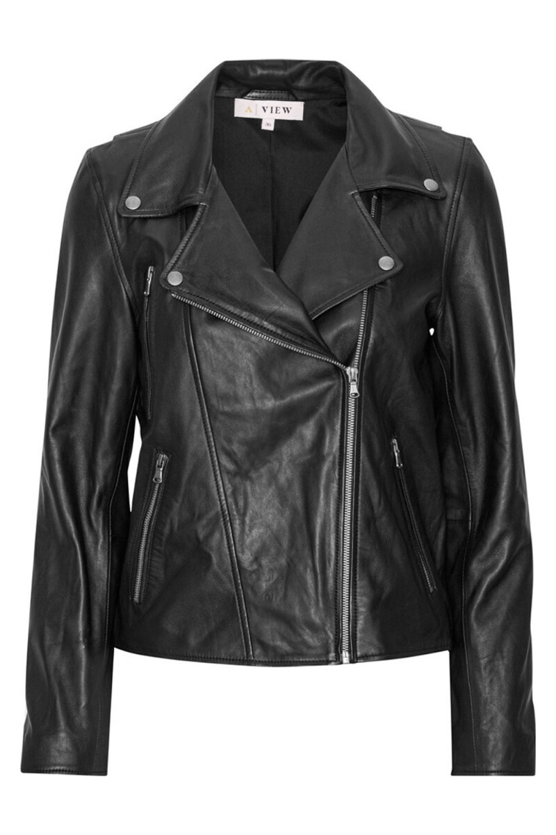 A View   Jakke   Sunny Leather Jacket   Black fra A-view