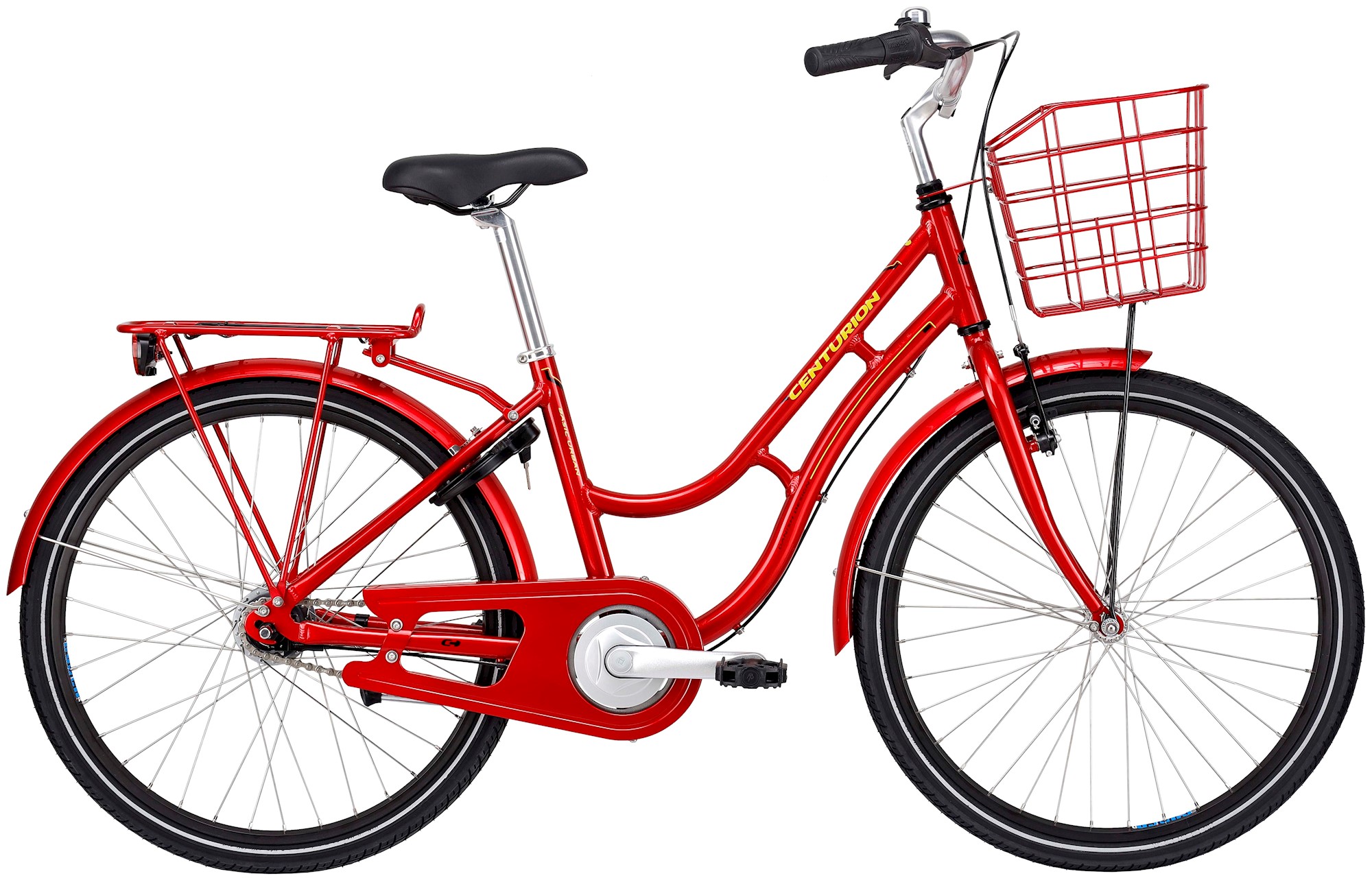 Basic Urban+ 24" Pige 7g 2023   Rød fra Centurion