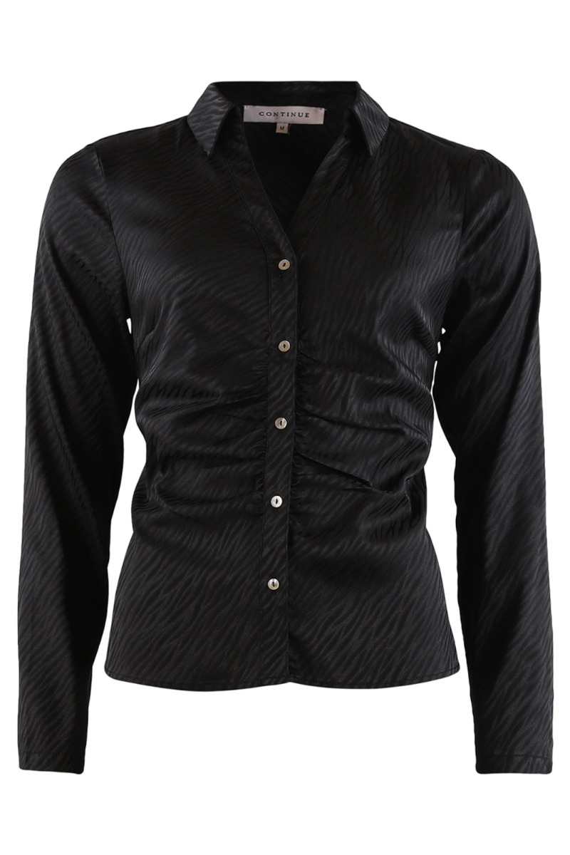 Bluse   Milo Zebra   Black fra Continue