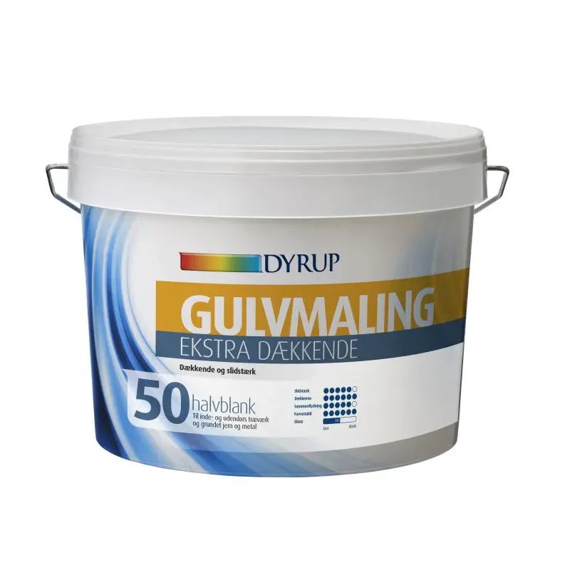 Gulvmaling Vand Ekstra Dækkende Hvid   2,25lt fra Dyrup
