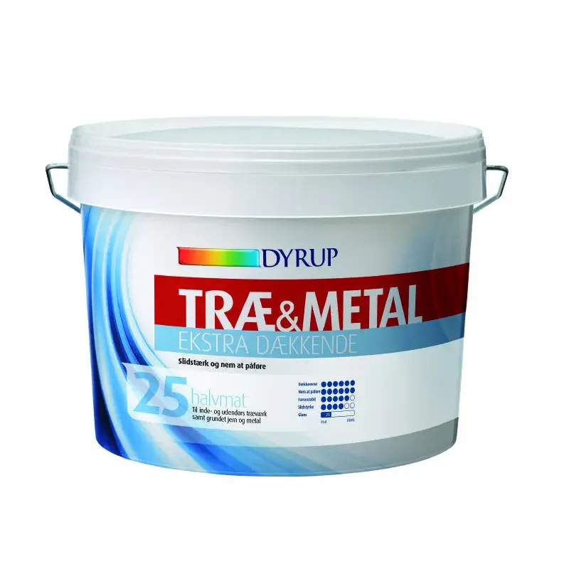 Træ & Metal 25 Ekstra Dækkende Hvid   2,25lt fra Dyrup