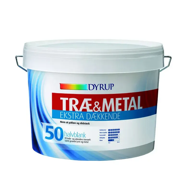 Træ & Metal 50 Ekstra Dækkende Hvid   2,25lt fra Dyrup