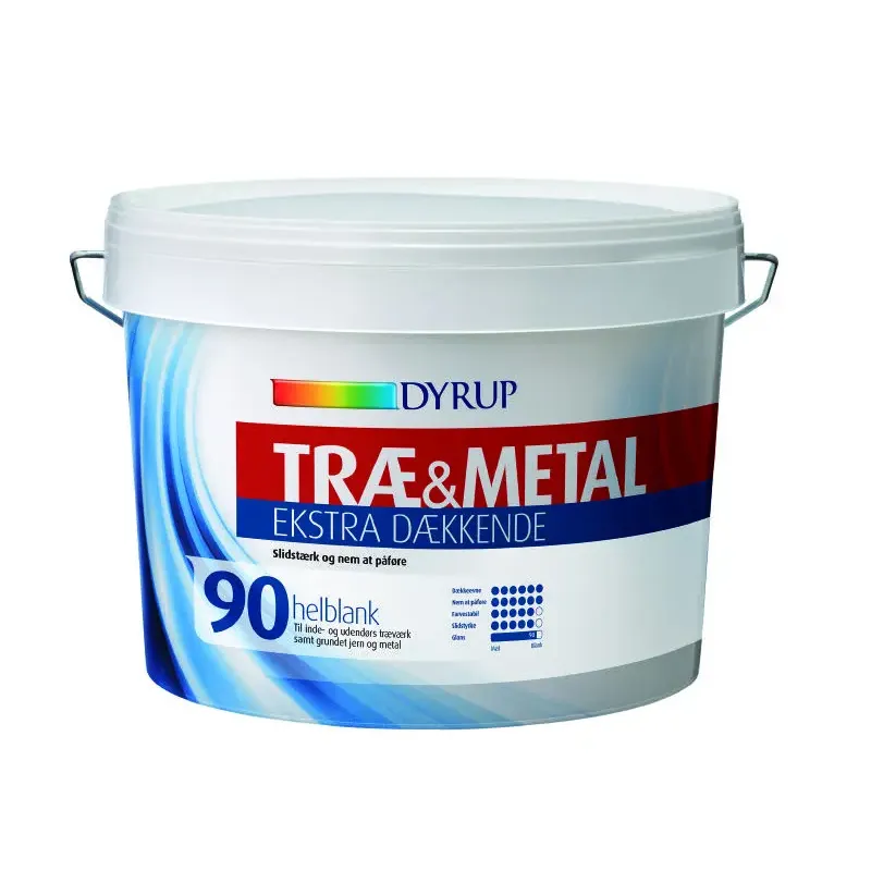 Træ & Metal 90 Ekstra Dækkende Hvid   2,25lt fra Dyrup