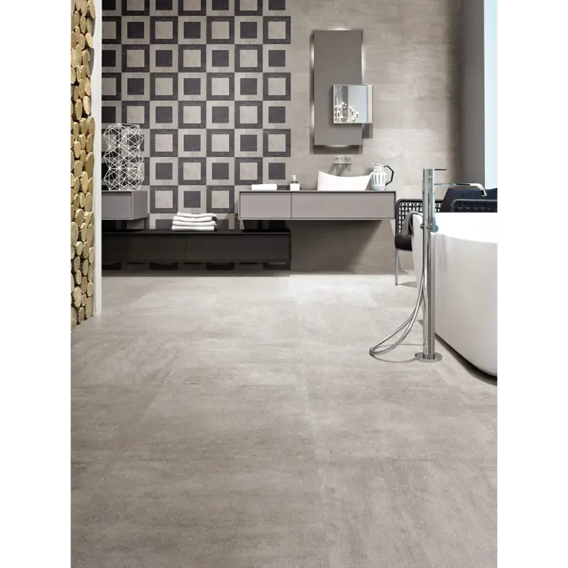 Emil 803b8r Cemento Nat. Rett 80x80x0,8cm    Gulvflise fra Homeshop