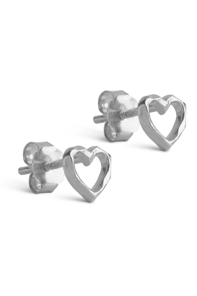 â¤ï¸     øreringe   Studs Organic Heart   Silver fra Enamel