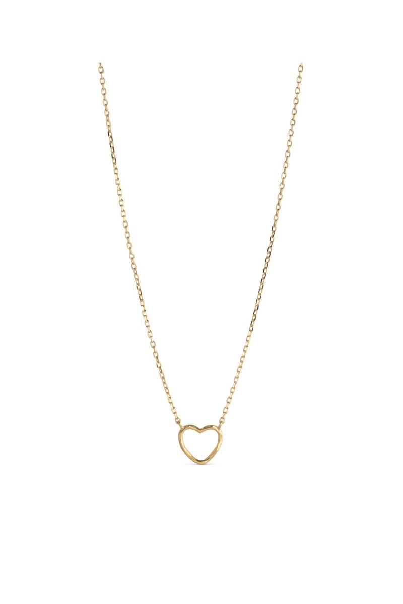 â¤ï¸     Halskæde   Necklace Organic Heart   Gold fra Enamel
