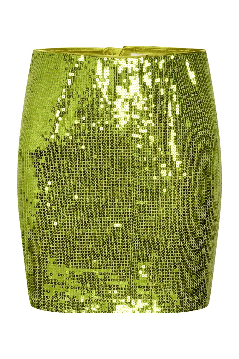 Nederdel   Tullagz Mw Mini Skirt   Split Pea fra Gestuz