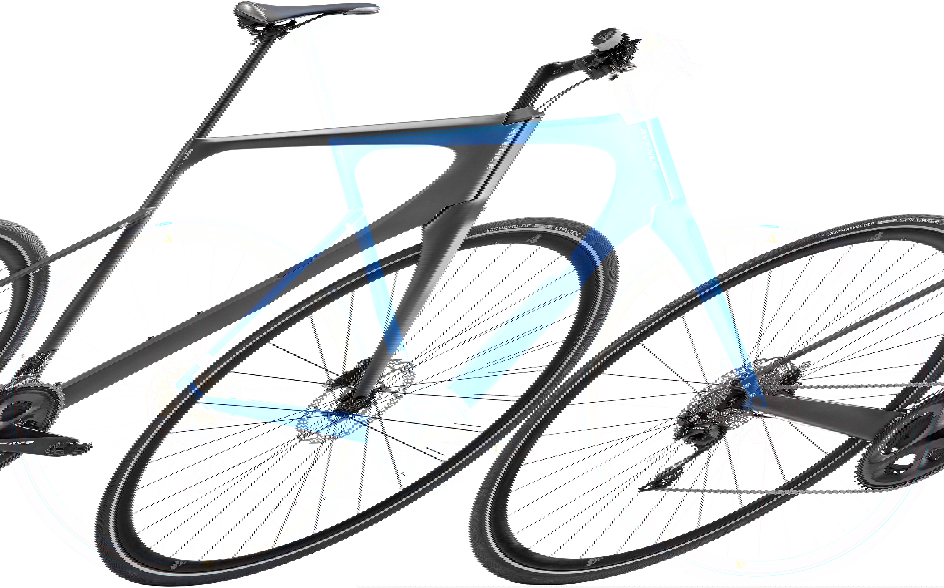 Empire Carbon Herre 22g Shimano 105 2023   Blå fra Avenue