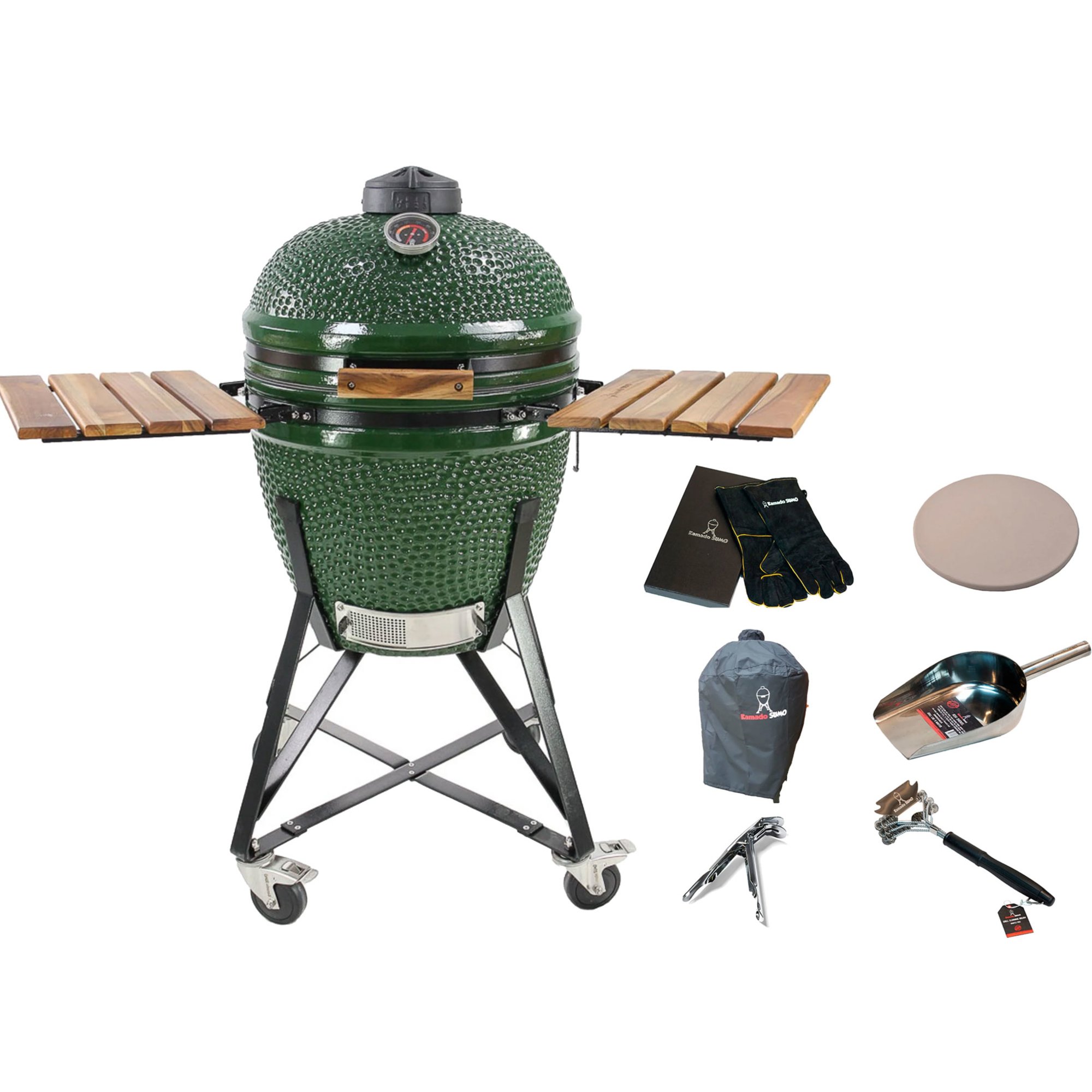 Midi Kulgrill M. Tilbehørspakke, Grøn fra Kamado Sumo