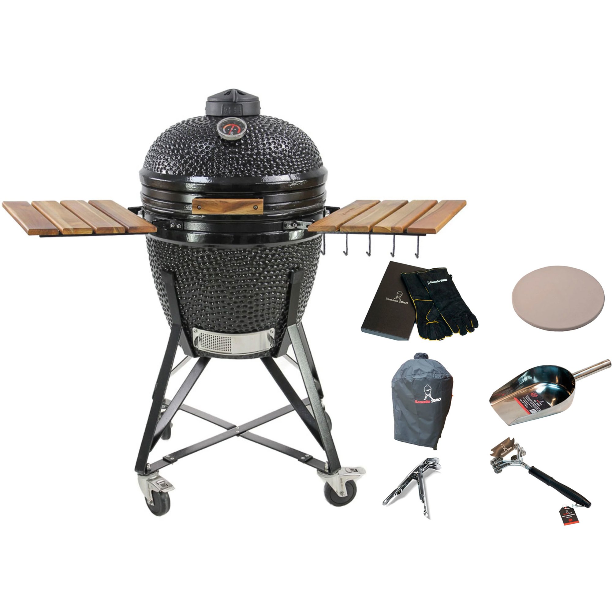 Midi Kulgrill M. Tilbehørspakke, Sort fra Kamado Sumo