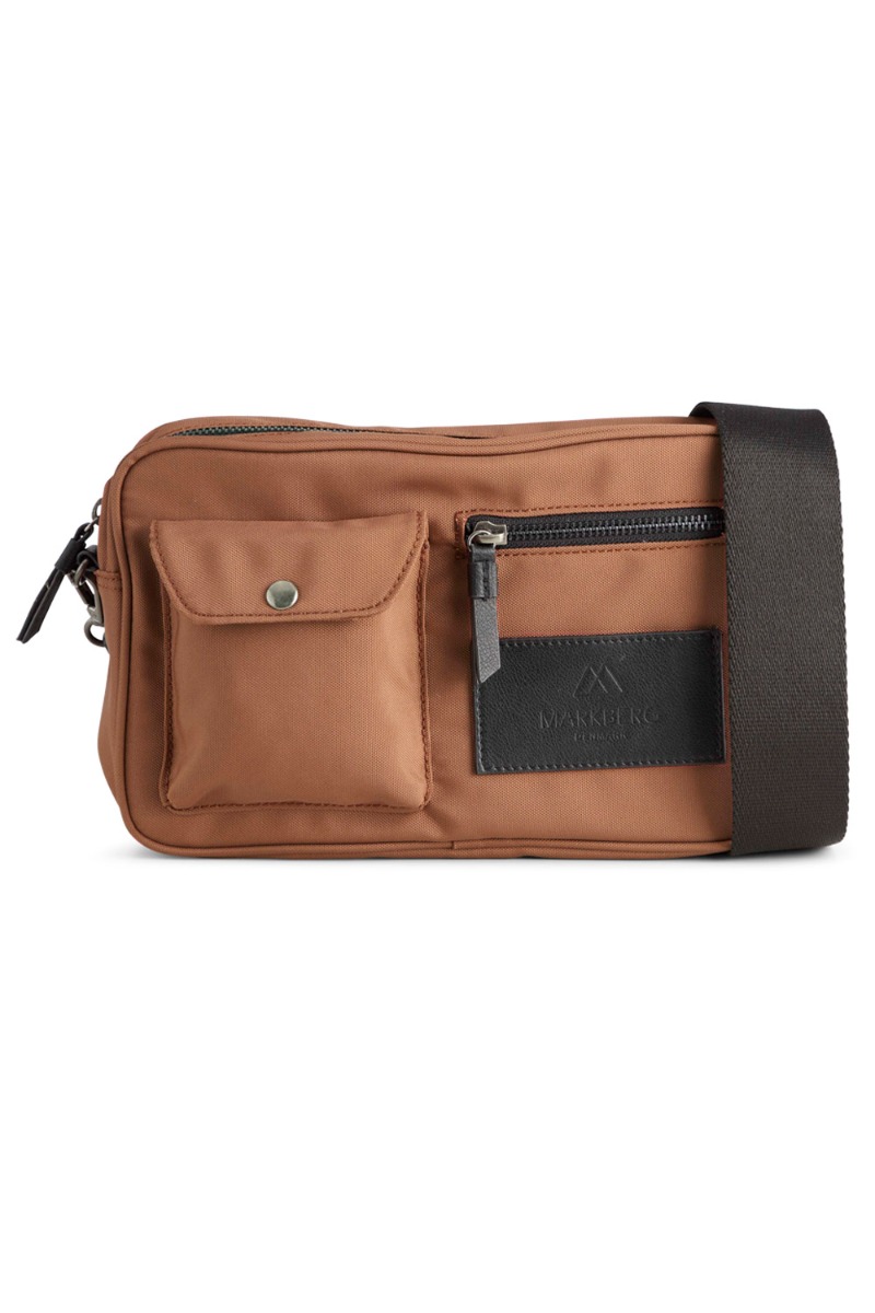 Taske   Darla Cross. Bag, Recycled   Light Caramel W Black fra Markberg