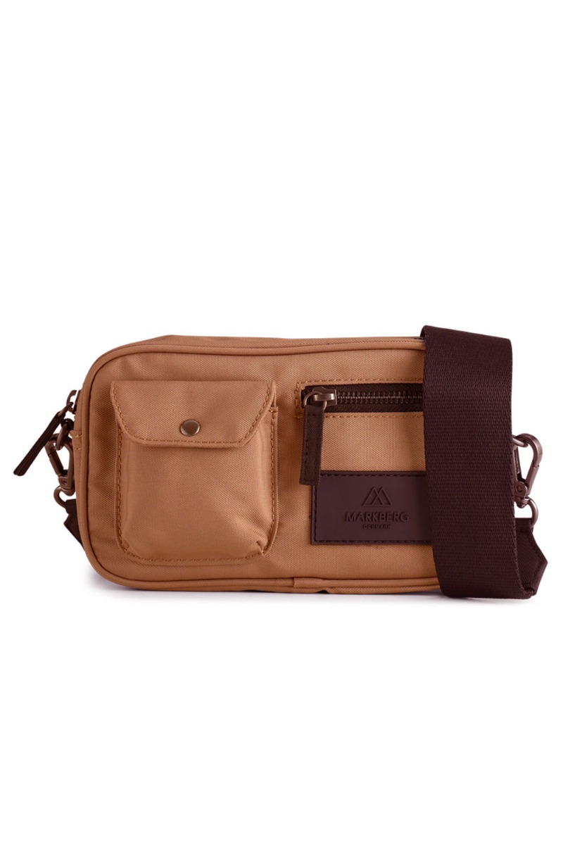 Taske   Darla Small Cross., Recycle   Light Caramel W Black fra Markberg