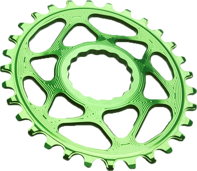 Chainring Direct Mount Singlespeed 28t   (1x10 11 12)  Oval (raceface)   Grøn fra Absoluteblack
