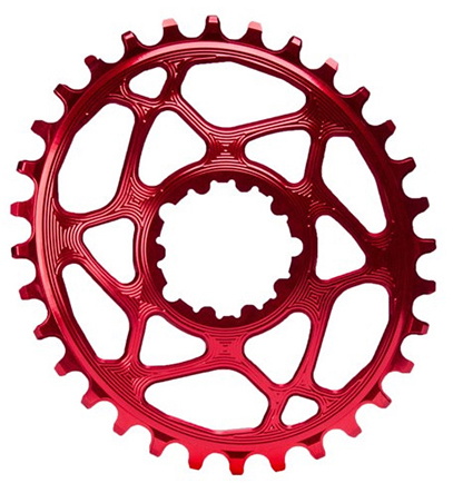 Chainring Direct Mount Singlespeed 36t   Oval   Shimano   Rød fra Absoluteblack