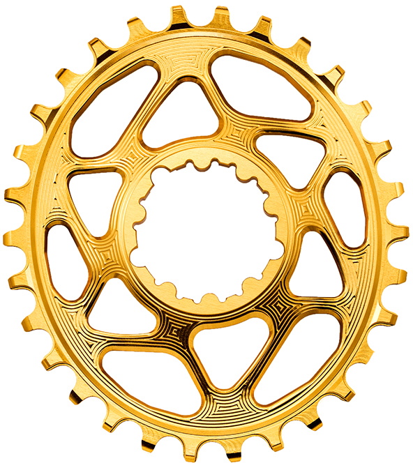 Chainring Direct Mount Singlespeed 34t   Oval   Sram   Guld fra Absoluteblack
