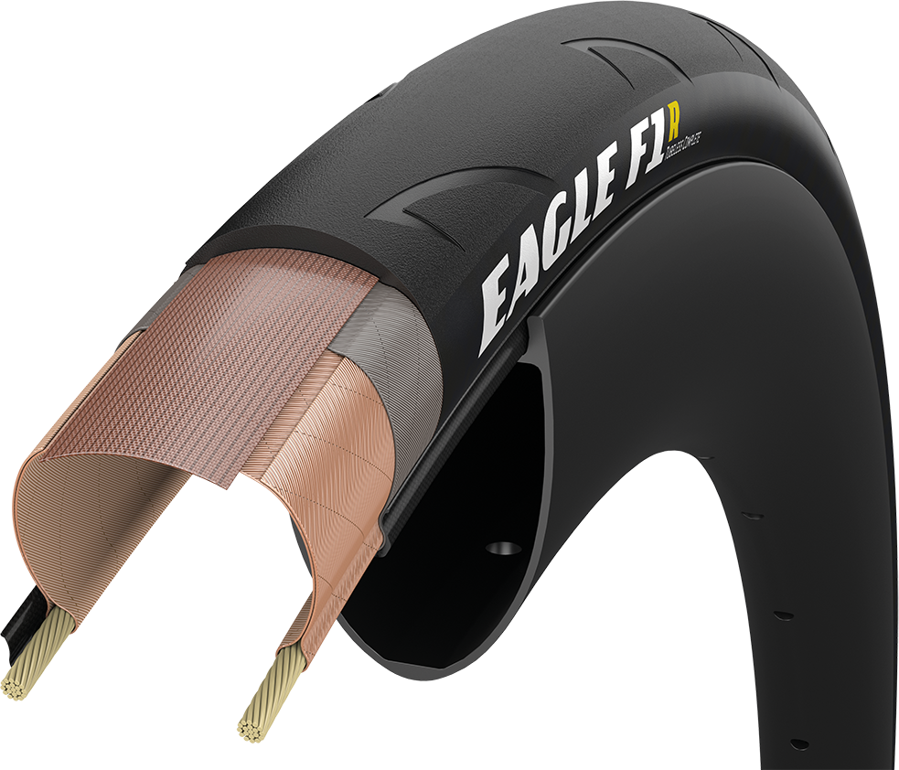 Eagle F1 R Tubeless Complete 700x25c 34c   Brun fra Goodyear