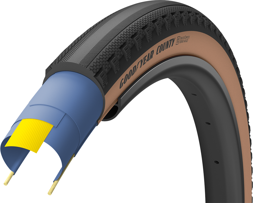 County Tubeless Complete 700x35c 50c   Brun fra Goodyear