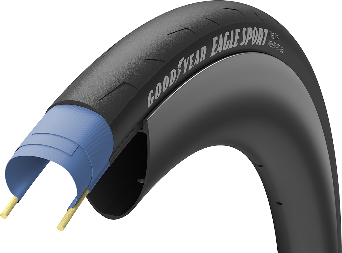 Eagle Sport 700x25c 32c   Sort fra Goodyear