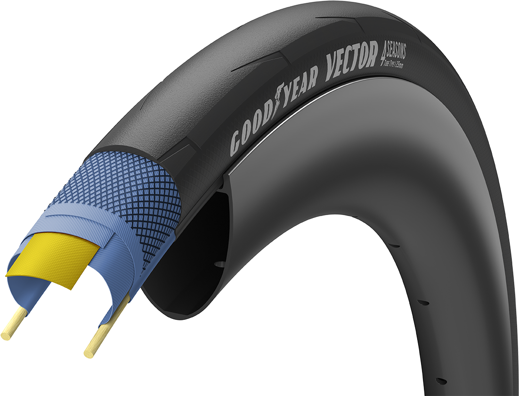 Vector 4season 700x25c 32c   Sort fra Goodyear