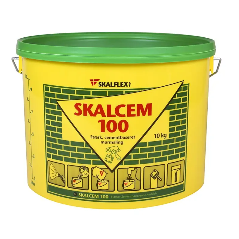 Cementmurmaling Skalcem 100   Grå 10 Kg fra Skalflex
