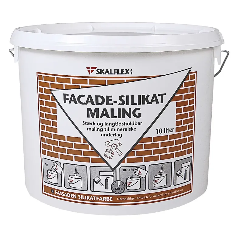Silikatmaling   Farve Hvid 001 10lt fra Skalflex