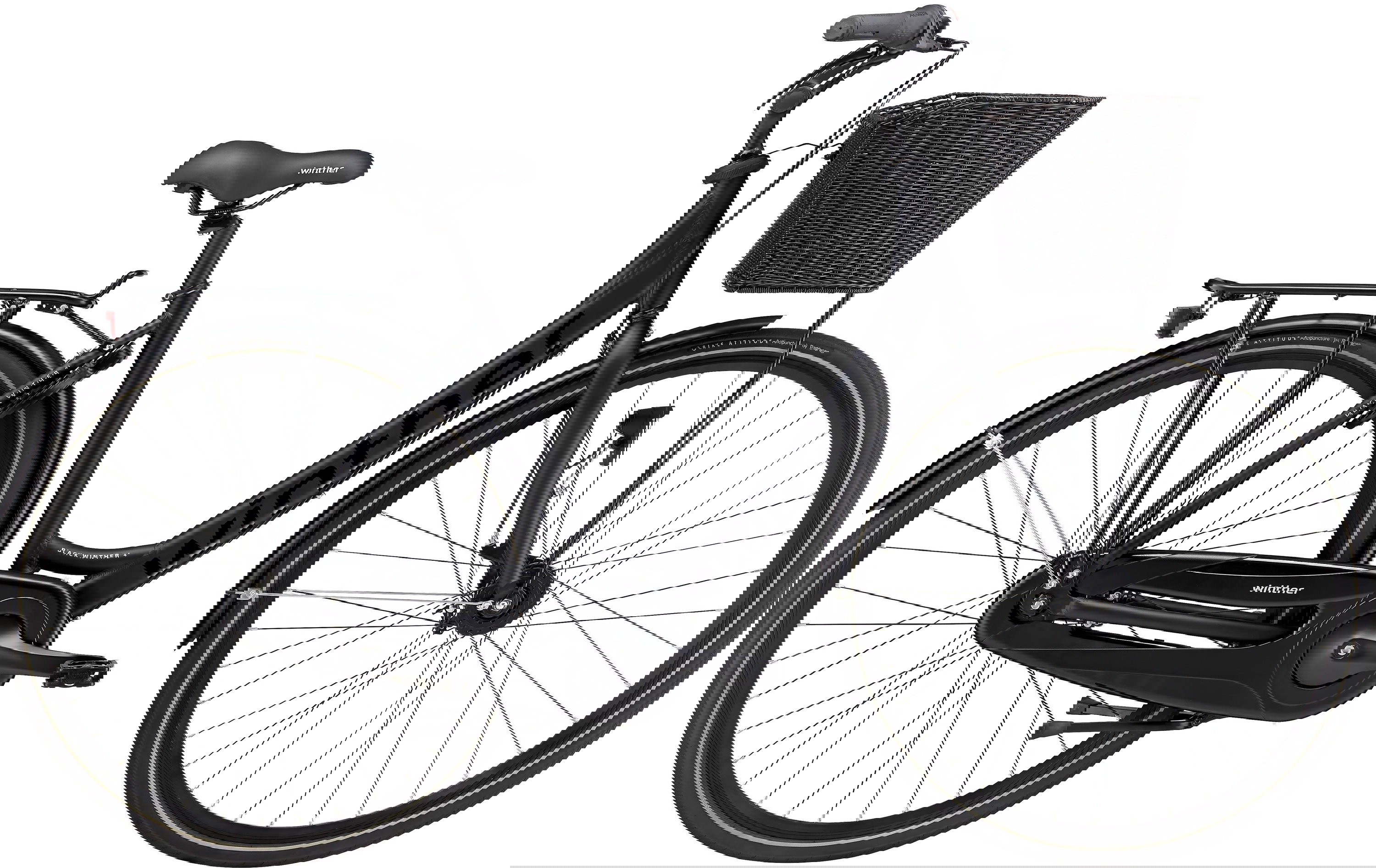 Black   4 Dame 7g Fodbremse 2023 fra Winther