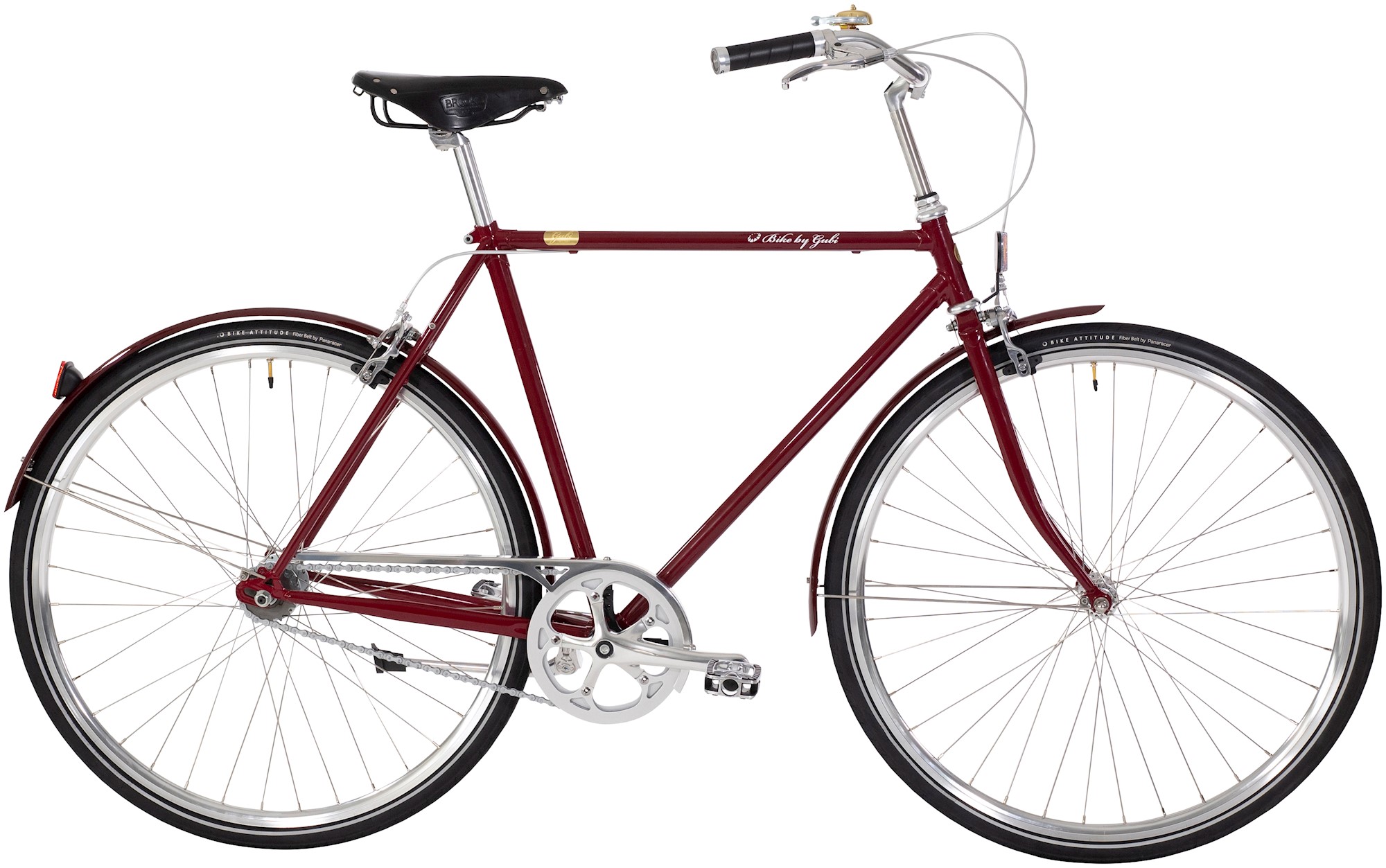 8g Herre Fælgbremse 2023   Bordeaux fra Bike By Gubi