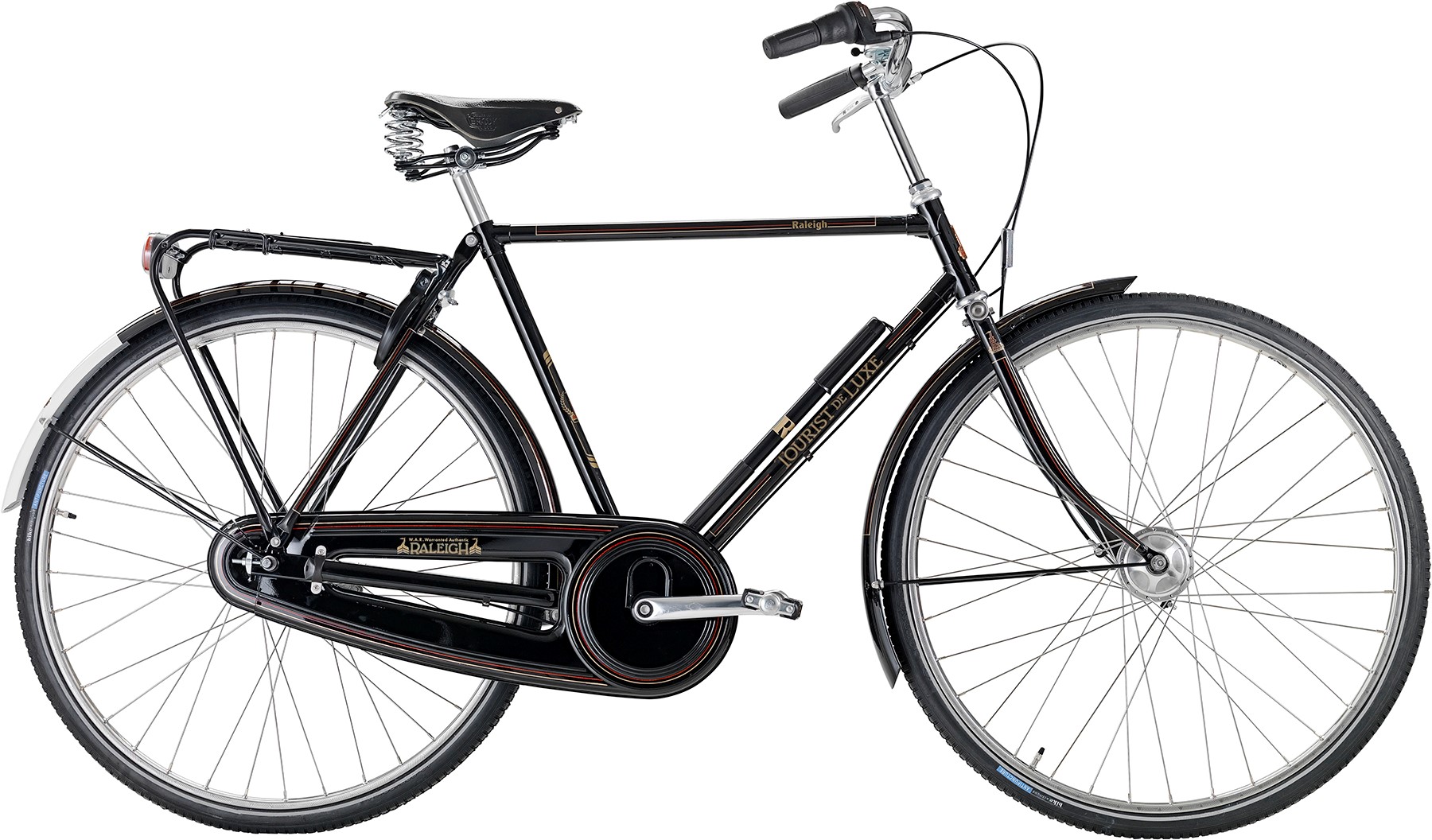 Tourist De Luxe Herre 7g 2023   Sort (udstillingsmodel) fra Raleigh