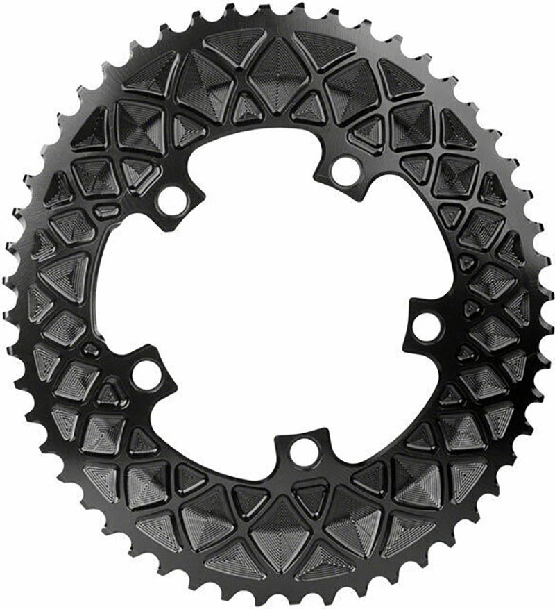 Chainring   52t ø110 Mm   Outer (2x10 11) Oval   Sort fra Absoluteblack