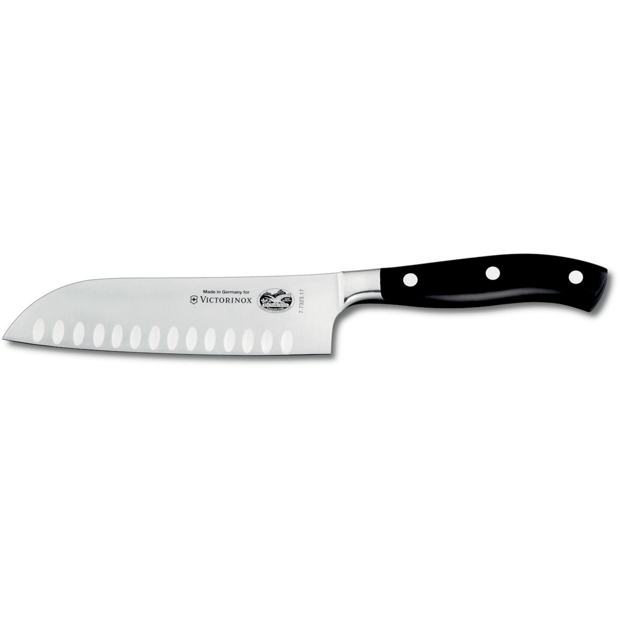 Grand Mã¢itre Olivenslebet Santokukniv I Sort, 17 Cm. fra Victorinox