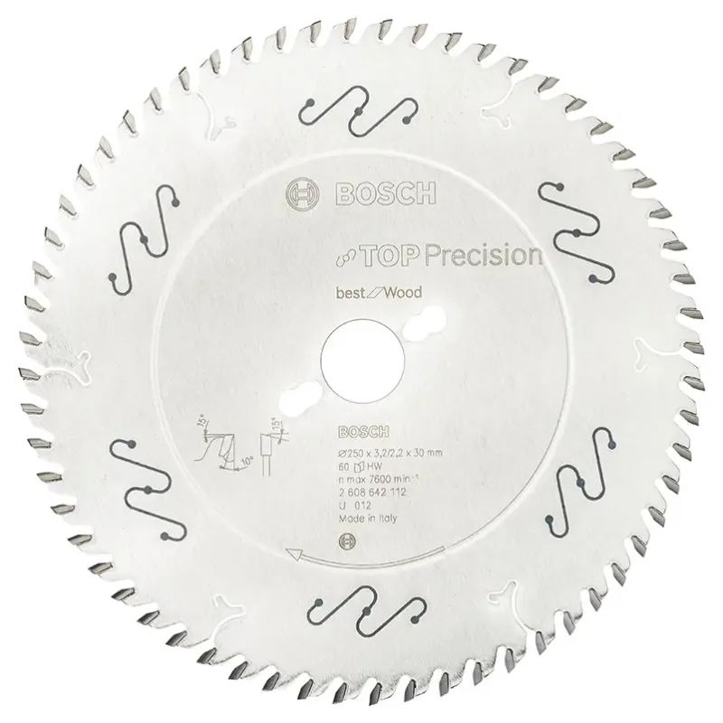 Rundsavsklinge Top Precw 250x3,2x30mm 60t   2608642112 fra Bosch