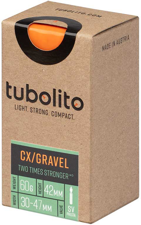 Tubo Cx Gravel 700x30 47c   Presta 42mm (61g) fra Tubolito